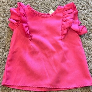 Pink with ruffles shirt size 18-24 mos